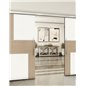 Holzschiebetür Slim-Line - Eiche und Weiss Model 4027 Holzschiebetür Slim-Line - Eiche und Weiss Model 4027