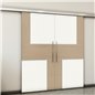 Holzschiebetür Slim-Line - Eiche und Weiss Model 4027 Holzschiebetür Slim-Line - Eiche und Weiss Model 4027