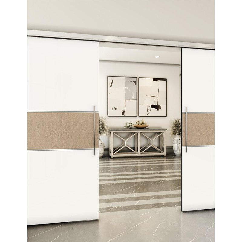 Holzschiebetür Slim-Line - Eiche und Weiss Model 4032 Holzschiebetür Slim-Line - Eiche und Weiss Model 4032