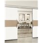 Holzschiebetür Slim-Line - Eiche und Weiss Model 4032 Holzschiebetür Slim-Line - Eiche und Weiss Model 4032