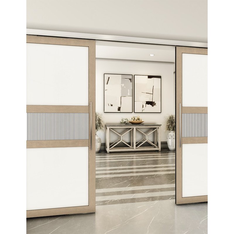 Holzschiebetür Slim-Line - Eiche und Weiss Model 4042 Holzschiebetür Slim-Line - Eiche und Weiss Model 4042