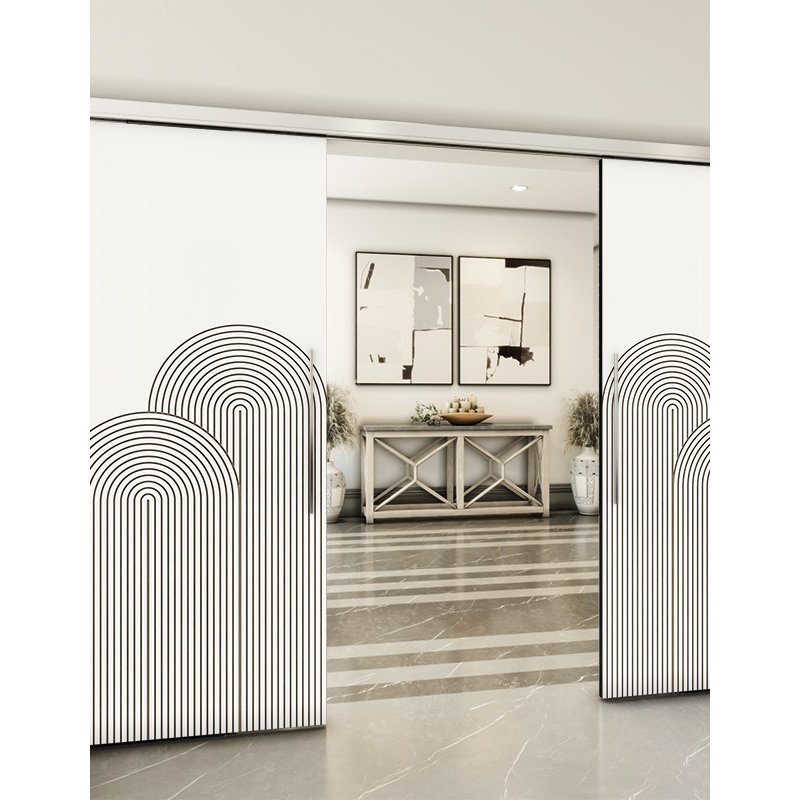Holzschiebetür Slim-Line - Eiche und Weiss Model 4057 Holzschiebetür Slim-Line - Eiche und Weiss Model 4057