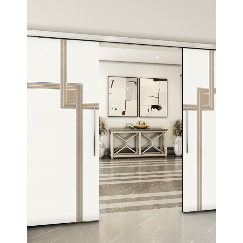 Holzschiebetür Slim-Line - Eiche und Weiss Model 4059 Holzschiebetür Slim-Line - Eiche und Weiss Model 4059