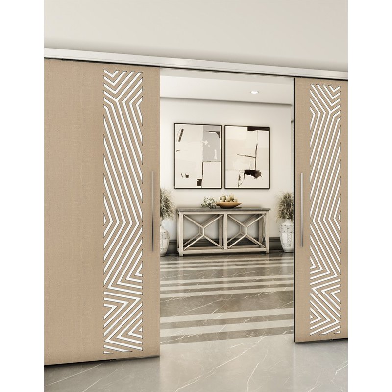 Holzschiebetür Slim-Line - Eiche und Weiss Model 4070 Holzschiebetür Slim-Line - Eiche und Weiss Model 4070