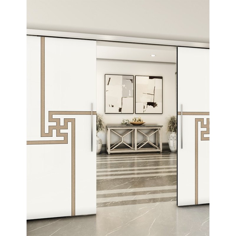 Holzschiebetür Slim-Line - Eiche und Weiss Model 4071 Holzschiebetür Slim-Line - Eiche und Weiss Model 4071