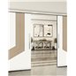Holzschiebetür Slim-Line - Eiche und Weiss Model 4073 Holzschiebetür Slim-Line - Eiche und Weiss Model 4073