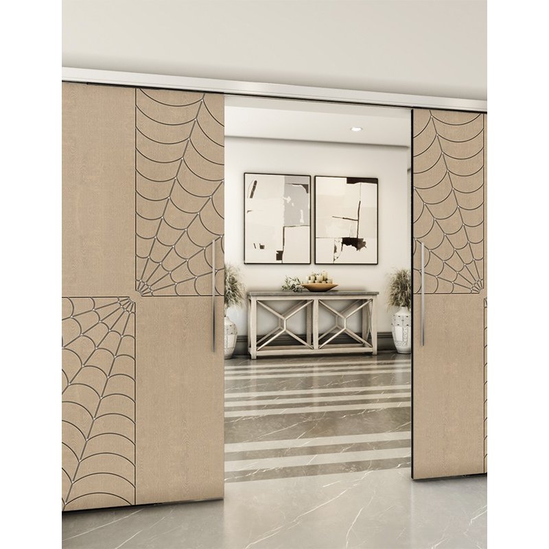 Holzschiebetür Slim-Line - Eiche und Weiss Model 4076 Holzschiebetür Slim-Line - Eiche und Weiss Model 4076