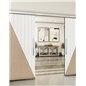 Holzschiebetür Slim-Line - Eiche und Weiss Model 4078 Holzschiebetür Slim-Line - Eiche und Weiss Model 4078
