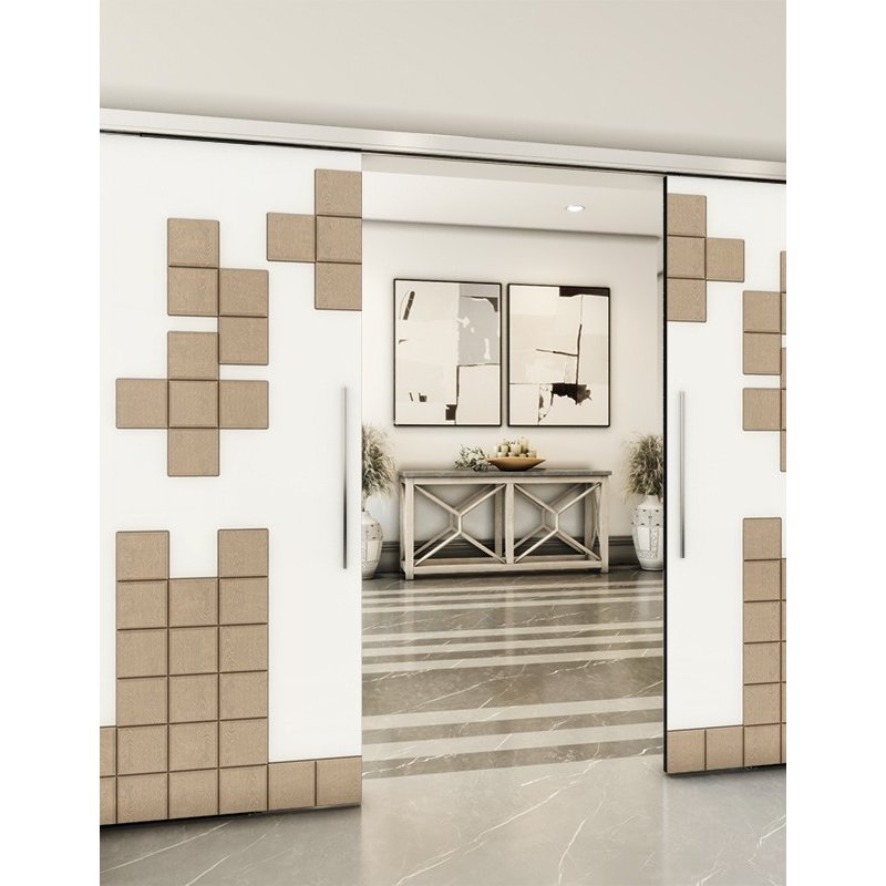 Holzschiebetür Slim-Line - Eiche und Weiss Model 4081 Holzschiebetür Slim-Line - Eiche und Weiss Model 4081
