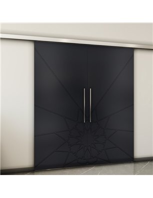 Holzschiebetür Slim-Line - Schwarz  Model 4068-2