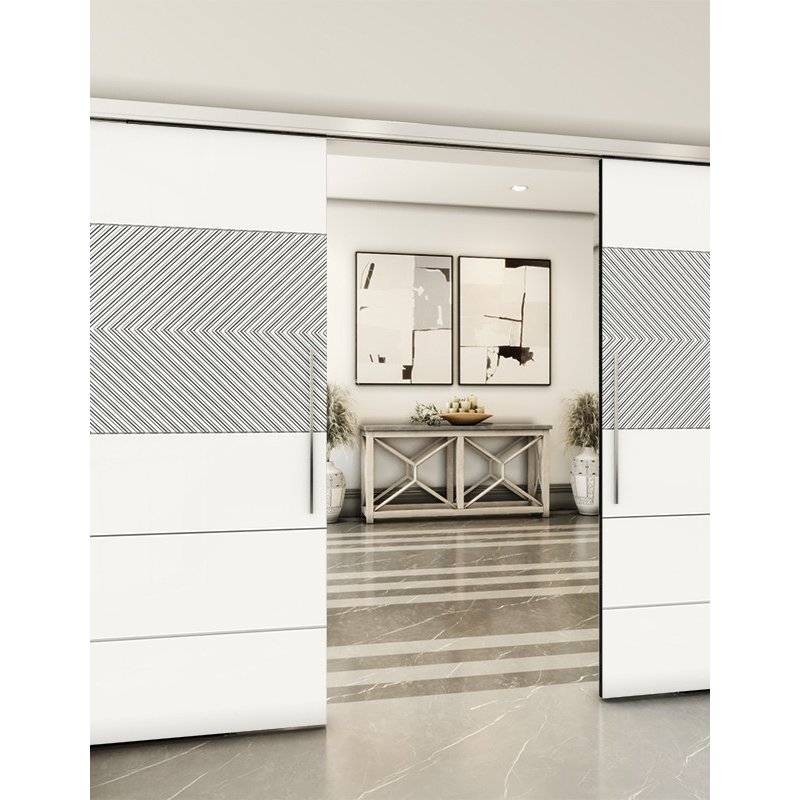 Holzschiebetür Slim-Line - Weiss Model 4020 Holzschiebetür Slim-Line - Weiss Model 4020