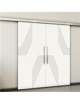 Holzschiebetür Slim-Line - Weiss  Model 4060-2