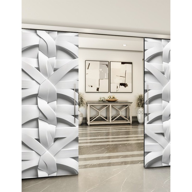 Holzschiebetür Slim-Line - Weiss 3D Model 4038 Holzschiebetür Slim-Line - Weiss 3D Model 4038