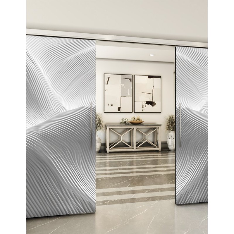 Holzschiebetür Slim-Line - Weiss 3D Model 4039 Holzschiebetür Slim-Line - Weiss 3D Model 4039