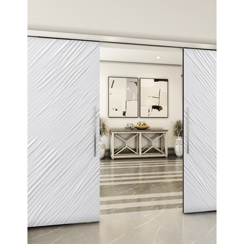 Holzschiebetür Slim-Line - Weiss 3D Model 4042 Holzschiebetür Slim-Line - Weiss 3D Model 4042