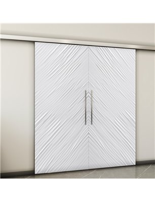 Holzschiebetür Slim-Line - Weiss 3D  Model 4042-2