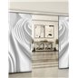 Holzschiebetür Slim-Line - Weiss 3D Model 4043 Holzschiebetür Slim-Line - Weiss 3D Model 4043