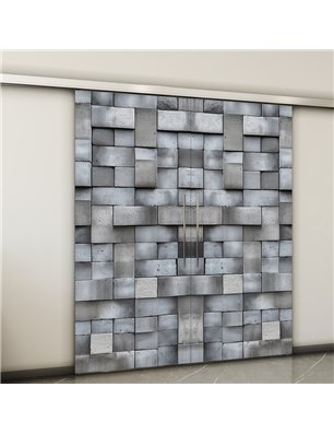 Holzschiebetür Slim-Line - Beton und Stein  Model 4036-2