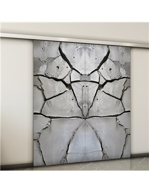 Holzschiebetür Slim-Line - Beton und Stein  Model 4041-2