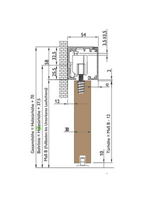 Holzschiebetür Slim-Line - Schwarz  Model 3007
