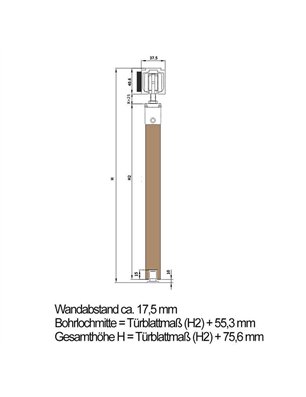 Holzschiebetür Eco-Line - Eiche und Weiss  Model 2015