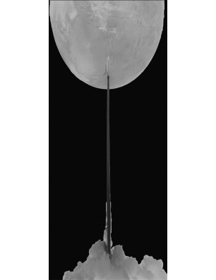 Glasschiebetür SLIM-LINE Rakete Gelasert Auf Klarglas