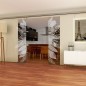Glasschiebetür SLIM-LINE Tropical II Gelasert Auf Klarglas
