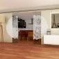 Glasschiebetür SLIM-LINE Blume 8 Gelasert Auf Klarglas
