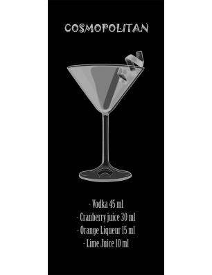 Glasschiebetür SLIM-LINE Cosmopolitan Gelasert Auf Klarglas
