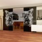 Glasschiebetür SLIM-LINE Wolf 4 Gelasert Auf Grauglas