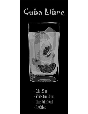 Glasschiebetür SLIM-LINE Cuba Libre Gelasert Auf Grauglas