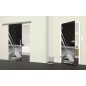 Glasschiebetür SLIM-LINE Boot 3 Gelasert Auf Grauglas