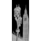 Glasschiebetür PIPE-LINE Big Ben Gelasert Auf Klarglas