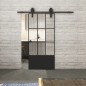 Glasschiebetür BARN-LINE Loft Schwarzlack 38 Auf Klarglas