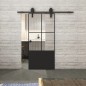 Glasschiebetür BARN-LINE Loft Schwarzlack 36 Auf Klarglas