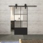 Glasschiebetür BARN-LINE Loft Schwarzlack 35 Auf Klarglas