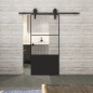 Glasschiebetür BARN-LINE Loft Schwarzlack 33 Auf Klarglas