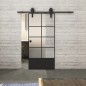 Glasschiebetür BARN-LINE Loft Schwarzlack 34 Blickdicht