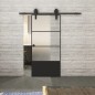 Glasschiebetür BARN-LINE Loft Schwarzlack 32 Blickdicht