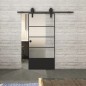 Glasschiebetür BARN-LINE Loft Schwarzlack 31 Blickdicht