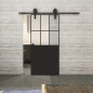 Glasschiebetür BARN-LINE Loft Schwarzlack 28 Blickdicht