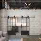 Glasschiebetür BARN-LINE Loft Schwarzlack 38 Auf Klarglas