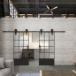 Glasschiebetür BARN-LINE Loft Schwarzlack 37 Auf Klarglas