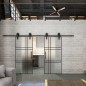 Glasschiebetür BARN-LINE Loft Schwarzlack 20 Blickdicht