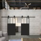 Glasschiebetür BARN-LINE Loft Schwarzlack 29 Blickdicht