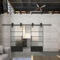 Glasschiebetür BARN-LINE Loft Schwarzlack 31 Blickdicht