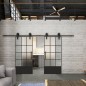 Glasschiebetür BARN-LINE Loft Schwarzlack 37 Blickdicht