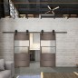 Glasschiebetür BARN-LINE Loft Rosteisen Genietet 25 Blickdicht