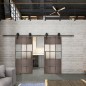 Glasschiebetür BARN-LINE Loft Rosteisen Genietet 31 Blickdicht