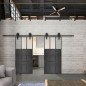Glasschiebetür BARN-LINE Loft Schwarzeisen Genietet 23 Blickdicht